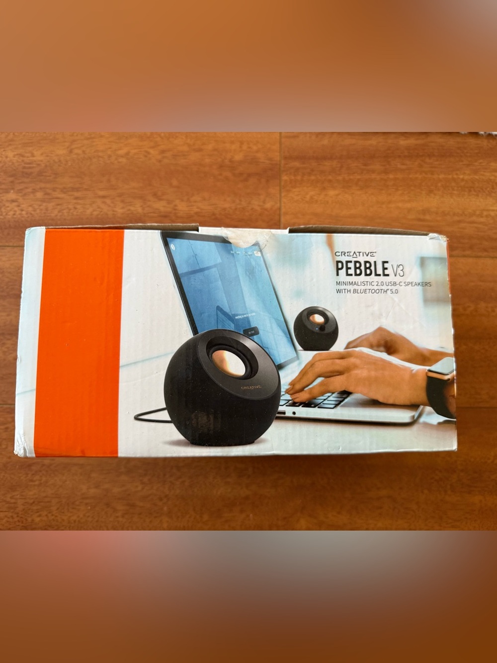 Creative Pebble V3 2.0 Bluetooth Speaker System - 8 W RMS - Black - Desktop - 10